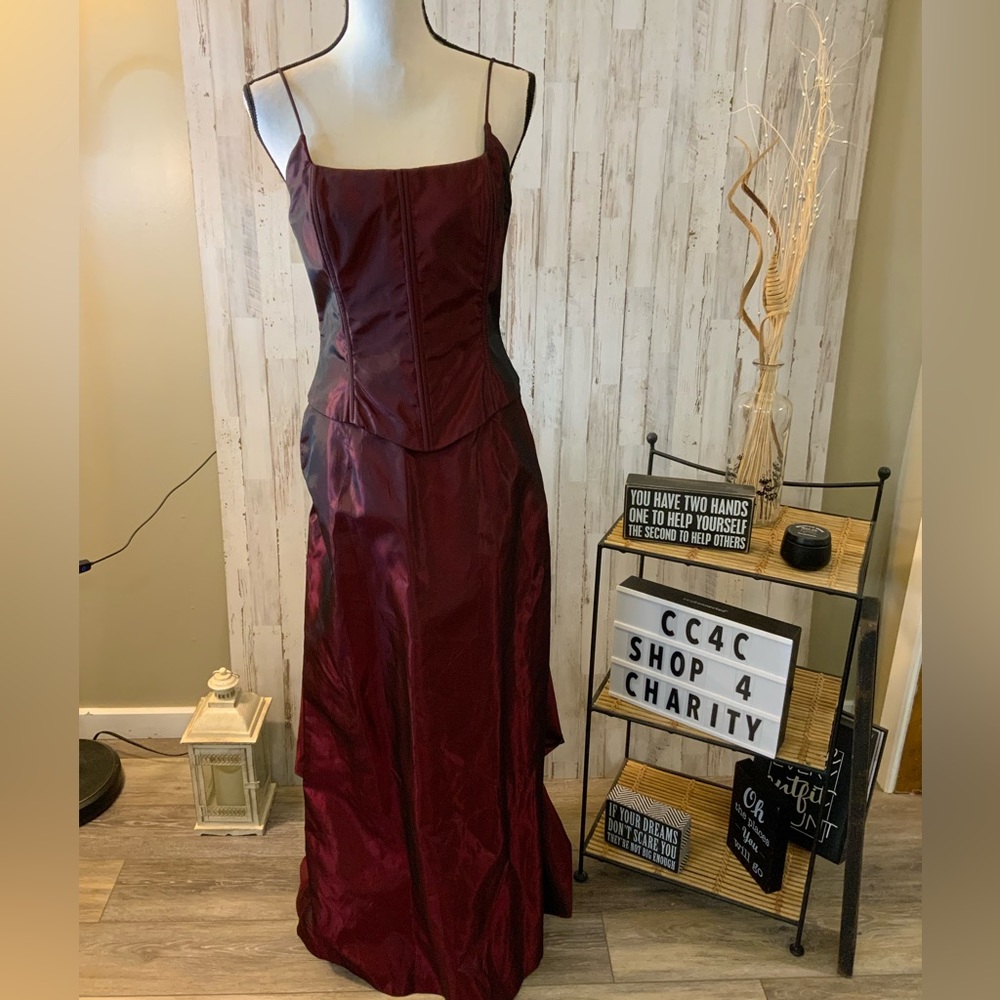 Jessica McClintock Burgundy Wedding Dress